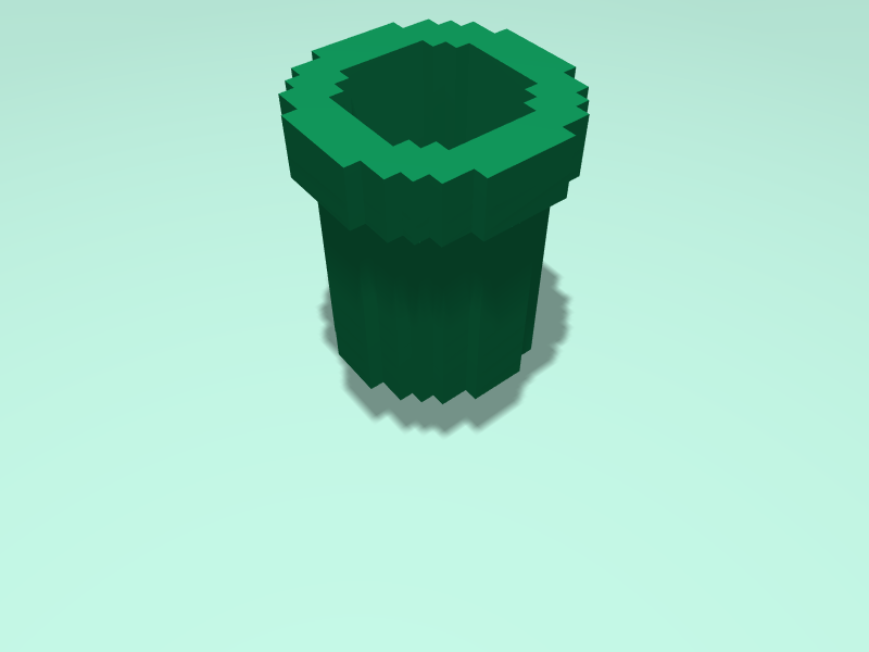 Super Mario 8Bit Pipe Pencil Holder Toybox 3D Print Your Own Toys