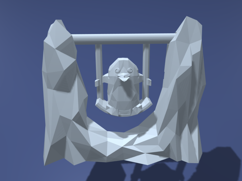 Swinging Penguin Toybox 3D Print Your Own Toys