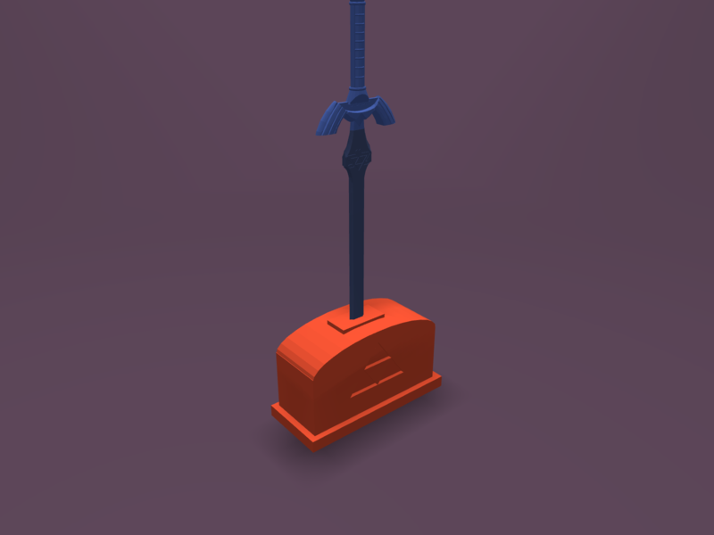 Zelda master sword and stand Toybox 3D Print Your Own Toys