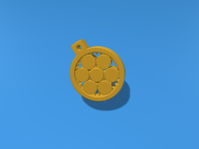 Gear Keychain Toybox 3D Print Your Own Toys