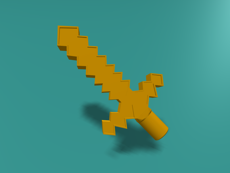 Mini Pixelated Sword Toybox 3D Print Your Own Toys